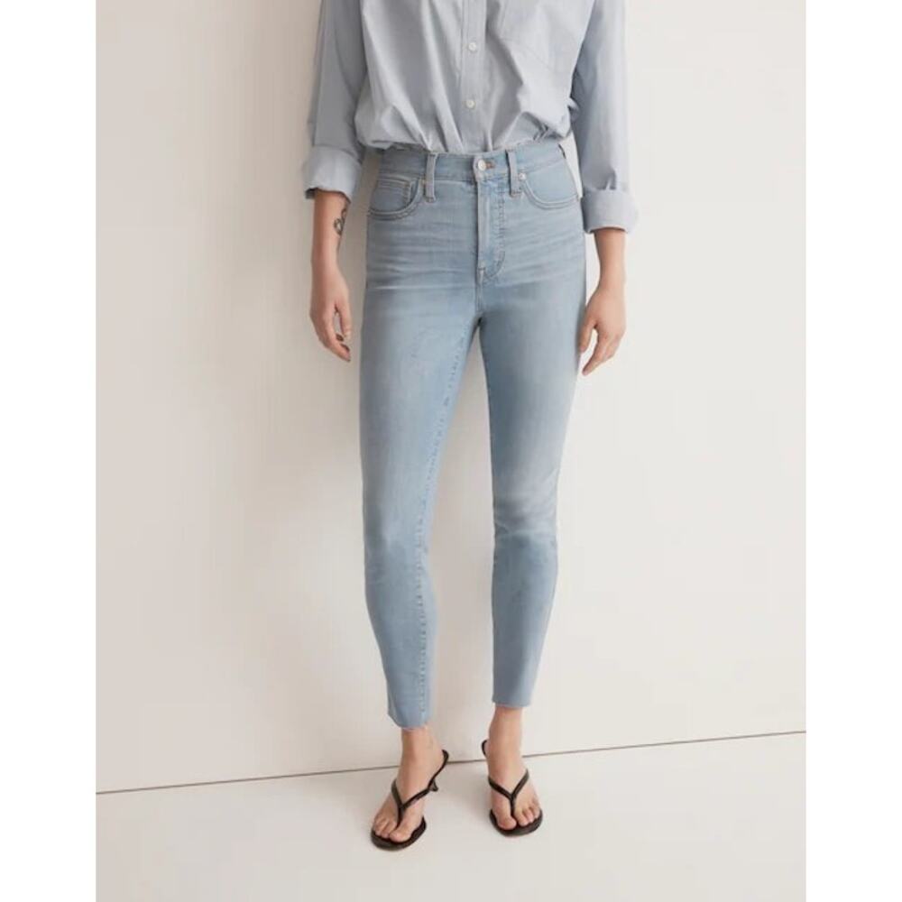 Madewell NWT Tall 10" High-Rise Skinny Crop Jeans in Charlemont Wash Size‎ 23